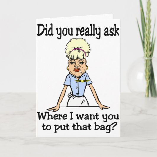 バッグを詰めて下さい カード (正面)