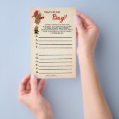 バッグオウム消防士ベビーシャワーゲームの内容 チラシ (ハンドル)