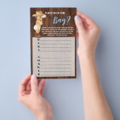 バッグカウボーイベビーシャワーゲームカードの内容 チラシ (ハンドル)