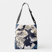 バッグカスタムハロウィーンの、女性の魔女乗馬箒 クロスボディバッグ (裏面)