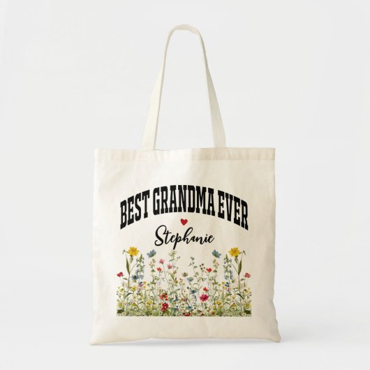 バッグカスタム山花おばあちゃんの誕生日ギフト トートバッグ (正面)