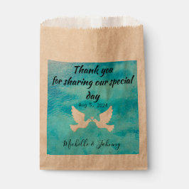 バッグシンプルに好意を。結婚テーマドーブ、ブルーバック フェイバーバッグ