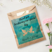 バッグシンプルに好意を。結婚テーマドーブ、ブルーバック フェイバーバッグ (封をした状態)