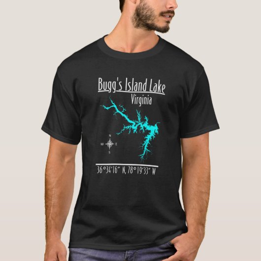 バッグズアイランドレイクバージニア Tシャツ (正面)
