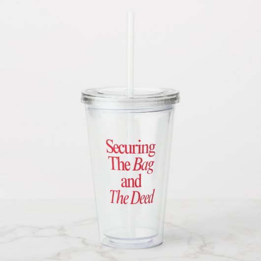 バッグタンブラーの固定 アクリルタンブラー (正面)