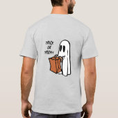 バッグトリックトリートバッグ付き幽霊 Tシャツ (裏面)