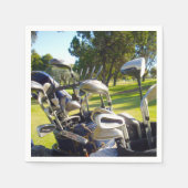 バッグフルゴルフクラブ、紙パーティーナプキンス スタンダードカクテルナプキン (正面)