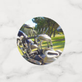 バッグフルゴルフクラブ、誕生日テーブル紙吹雪 コンフェッティ (スモール正面)