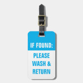 バッグラベルもし – 見つかった場合：お手洗い&返品 ラゲッジタグ (正面縦)