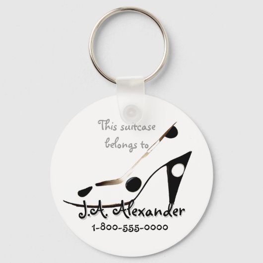 バッグラベル好きな女性のための靴 キーホルダー (正面)