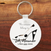 バッグラベル好きな女性のための靴 キーホルダー (正面)