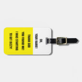 バッグラベル- ()めまいがする! ラゲッジタグ (正面横)