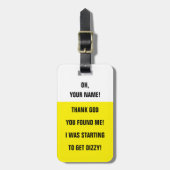 バッグラベル- ()めまいがする! ラゲッジタグ (正面縦)