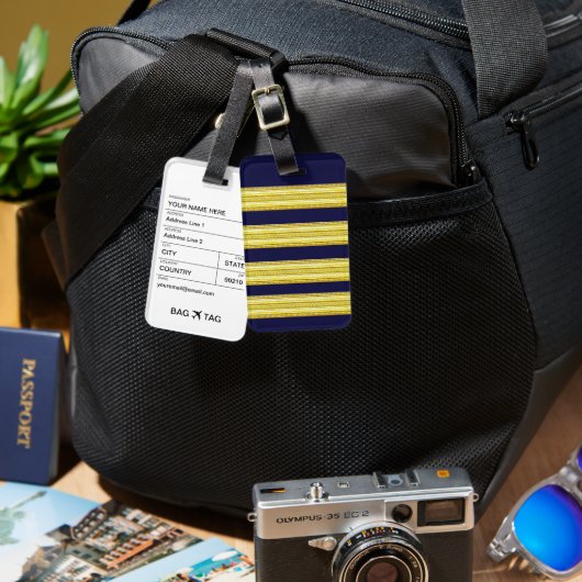 バッグラベル – キャプテンストライプズ ラゲッジタグ (正面&裏面)