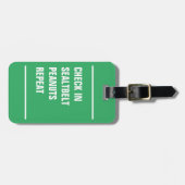 バッグラベル – チェックイン、ピーナッツ、リピート ラゲッジタグ (正面横)