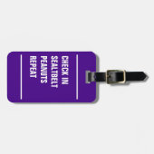 バッグラベル – チェックイン、ピーナッツ、リピート ラゲッジタグ (正面横)