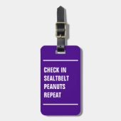 バッグラベル – チェックイン、ピーナッツ、リピート ラゲッジタグ (正面縦)