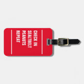 バッグラベル – チェックイン、ピーナッツ、リピート ラゲッジタグ (正面横)