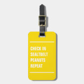 バッグラベル – チェックイン、ピーナッツ、リピート ラゲッジタグ (正面縦)