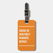 バッグラベル – チェックイン、ピーナッツ、リピート ラゲッジタグ (正面縦)