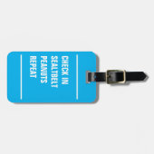 バッグラベル – チェックイン、ピーナッツ、リピート ラゲッジタグ (正面横)