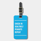 バッグラベル – チェックイン、ピーナッツ、リピート ラゲッジタグ (正面縦)