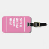 バッグラベル – チェックイン、ピーナッツ、リピート ラゲッジタグ (正面横)