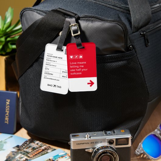 バッグラベル – 愛とは… ラゲッジタグ (正面&裏面)