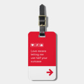 バッグラベル – 愛とは… ラゲッジタグ (正面縦)