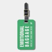 バッグラベル – 感情的な手荷物 – 自分のリスクで開く ラゲッジタグ (正面縦)