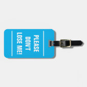 バッグラベル – 私を失わないように！ ラゲッジタグ (正面横)