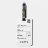 バッグラベル- Clockwork ラゲッジタグ (裏面縦)