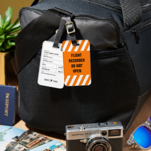バッグラベル- Flight Recorder.開かないで。 ラゲッジタグ