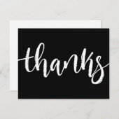 バッグランジク感謝してい白黒のビジネスロゴ  サンキューカード (正面/裏面)