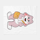 バッグ付きウサギ フリースブランケット (正面(横))