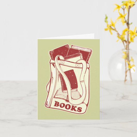 バッグ好きな本読 カード (黄色い花)