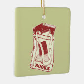 バッグ好きな本読 セラミックオーナメント (右)