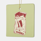 バッグ好きな本読 セラミックオーナメント (左)