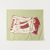 バッグ好きな本読 タペストリー (正面(横))