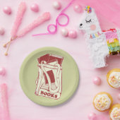 バッグ好きな本読 ペーパープレート (パーティー)