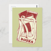 バッグ好きな本読 ポストカード (正面/裏面)