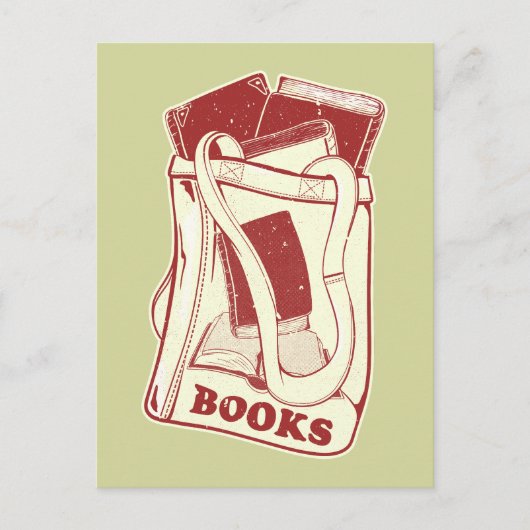 バッグ好きな本読 ポストカード (正面)