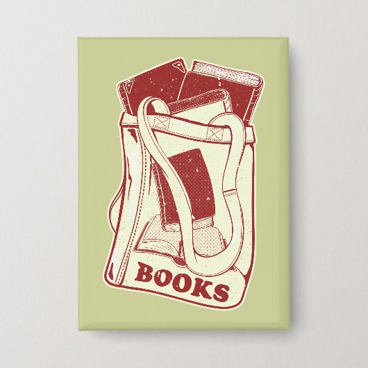 バッグ好きな本読 缶バッジ (正面)