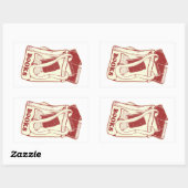 バッグ好きな本読 長方形シール (シート)