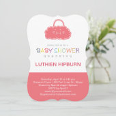 バッグ雲ベビースシャワー 招待状 (スタンド正面)