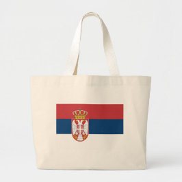 バッグ（セルビア国旗） ラージトートバッグ
