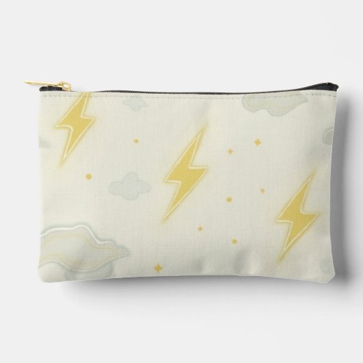 バッグ(優しい稲妻模様) アクセサリーポーチ (正面)