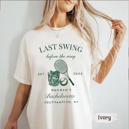 バッケ・グリーン　結婚式前の最後のスイング　テニス Tシャツ