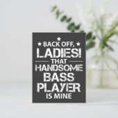 バッシストのガールフレンドのギフトベース選手の妻ガール ポストカード (スタンド正面)