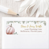 バッシュ パンプキン 秋のベイビーシャワー 返信先住所 ラベル (インサイチュ)